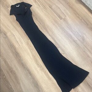 Elegant navy blue Sleeveless Dress